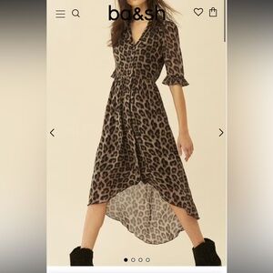 NWT ba&sh leopard print maxi dress party feminine